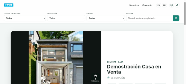 Sitio web para corredores de inmuebles